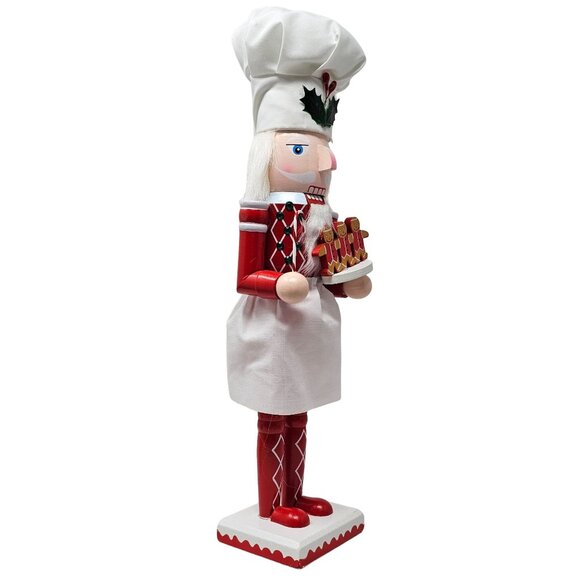Gingerbread Peppermint Candy Cane Baker Christmas 15" Nutcracker - Picture 2 of 5